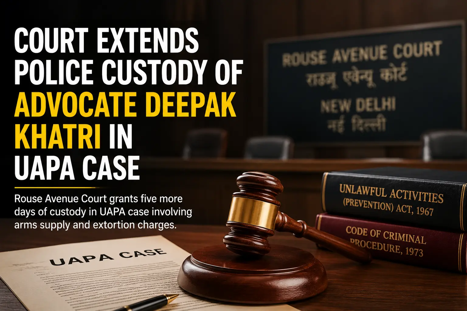 Court Extends Police Custody of Advocate Deepak Khatri in UAPA Case
